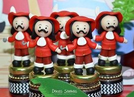 Potinhos com biscuit - kit luxo (opcional)