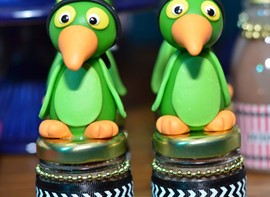 Potinhos com biscuit - kit luxo (opcional)